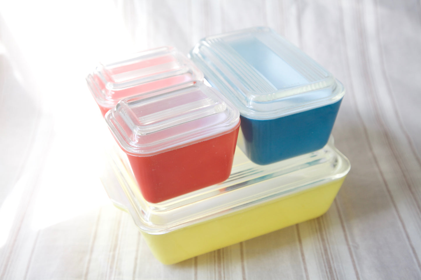 1940's Pyrex Refrigerator Set of 4 "Fridgies"- Primary