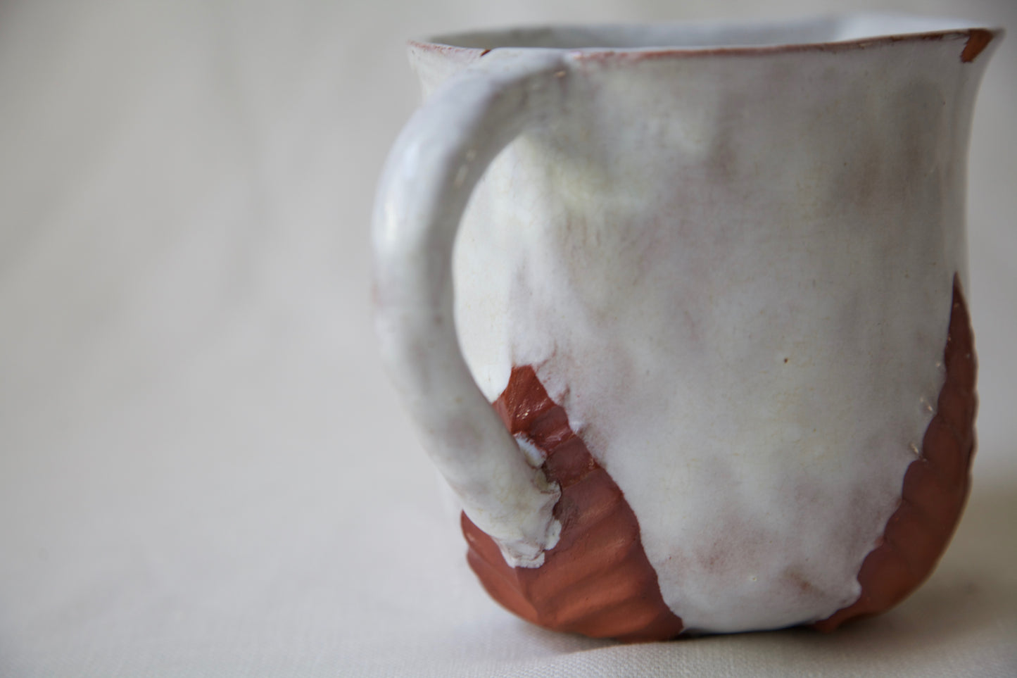 Hand Built Pitcher- Leaf Motif