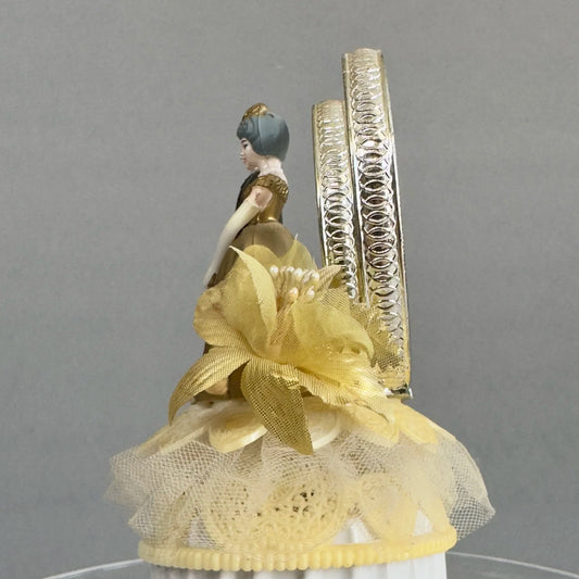 50th Anniversary Grey Hair Couple Wedding Cake Topper