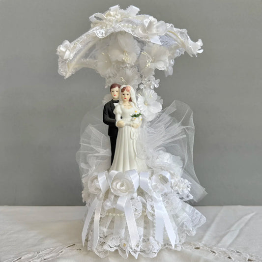 Ornate Lace Umbrella Cake Topper