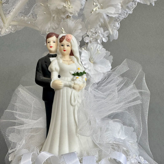 Ornate Lace Umbrella Cake Topper