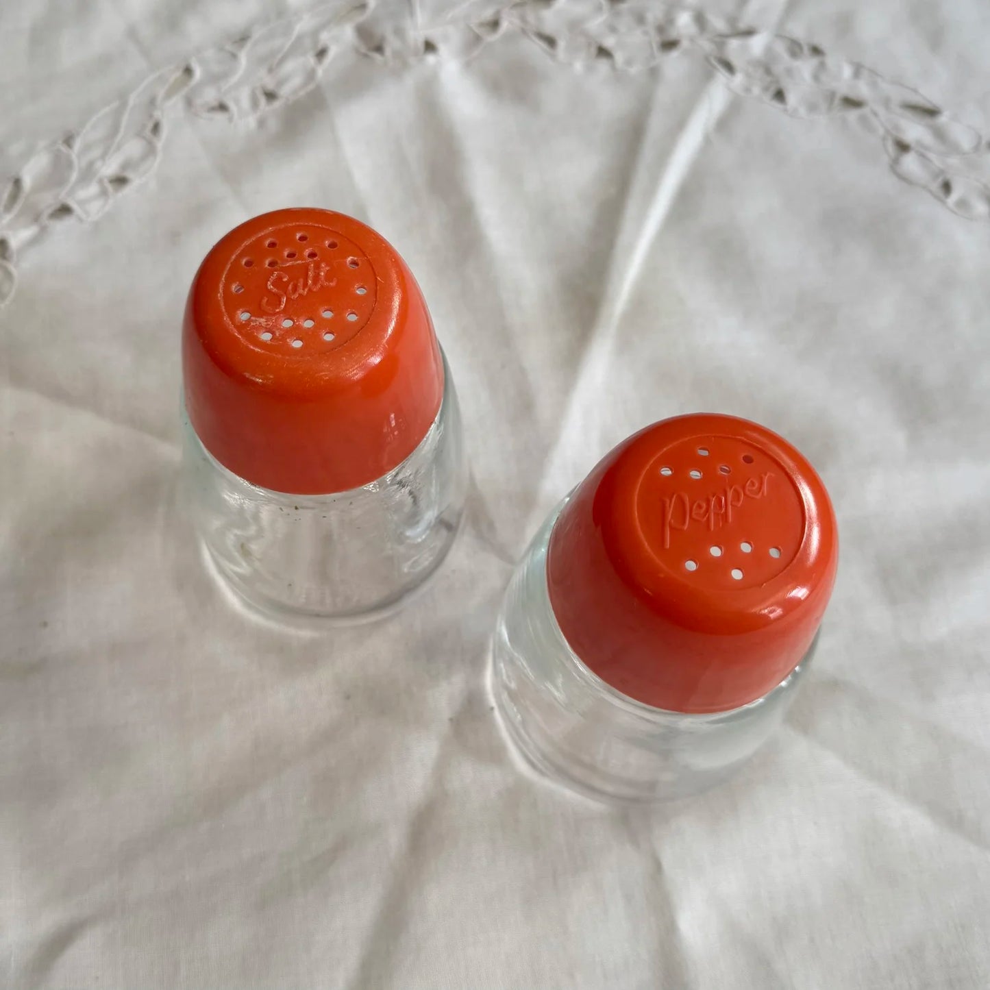 1960's MCM Orange Salt & Pepper Shaker Set