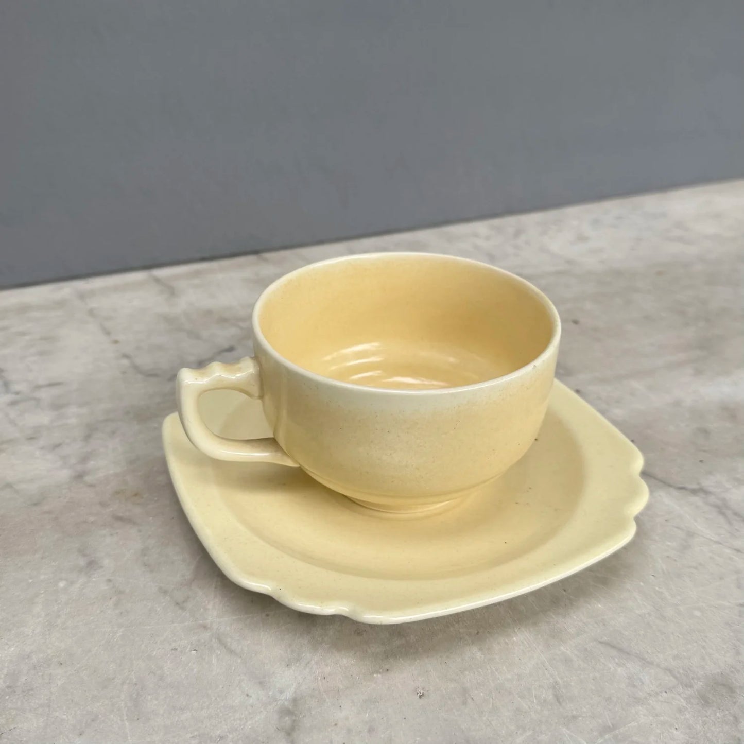 Butter Yellow Teacup & Saucer