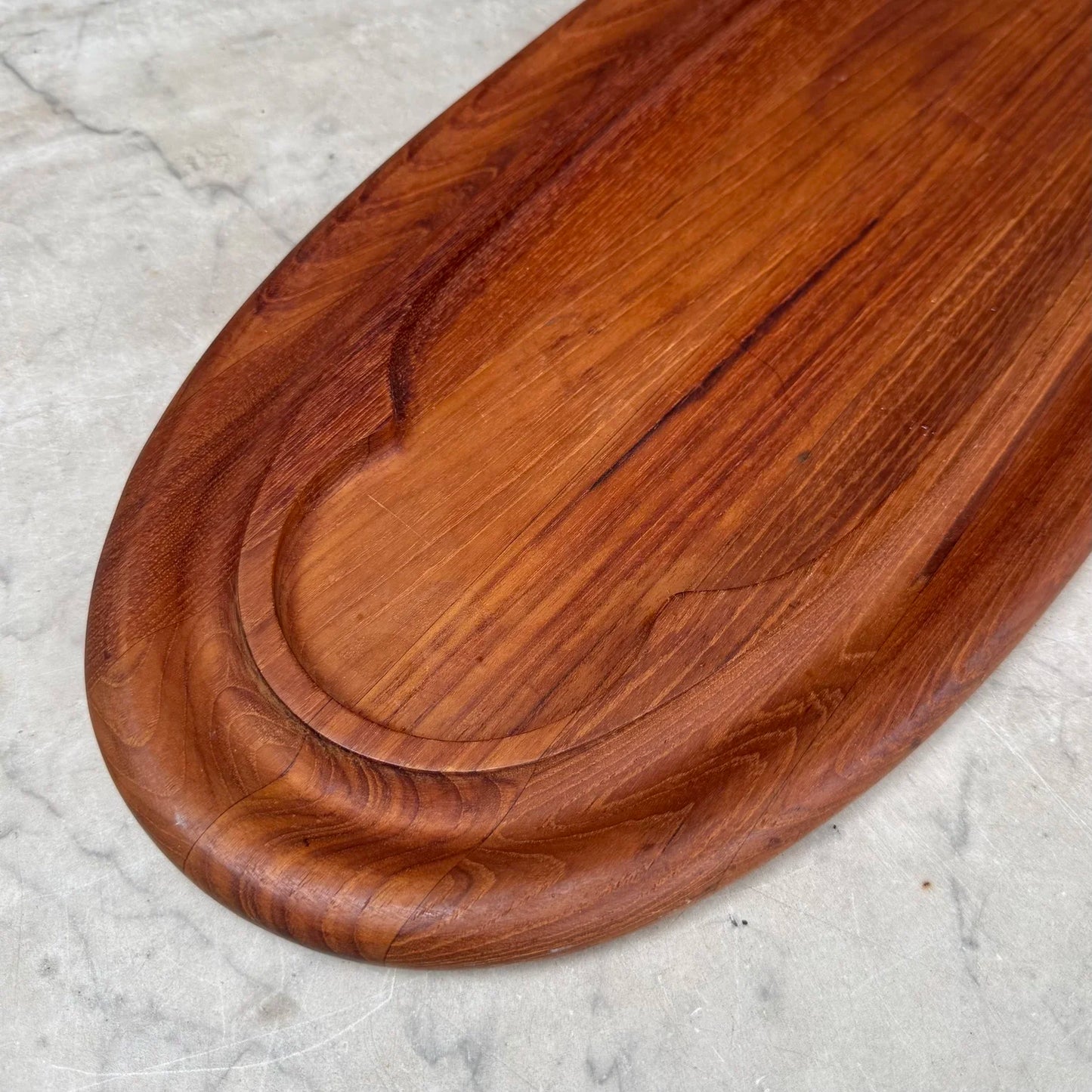 MCM 'Dansk' Oval Wooden Serving Tray
