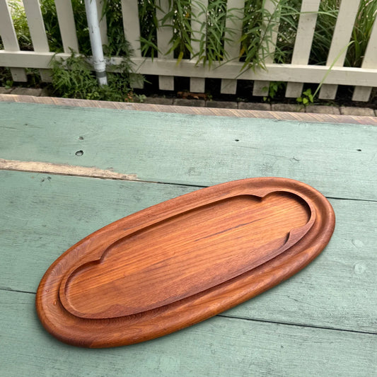 MCM 'Dansk' Oval Wooden Serving Tray