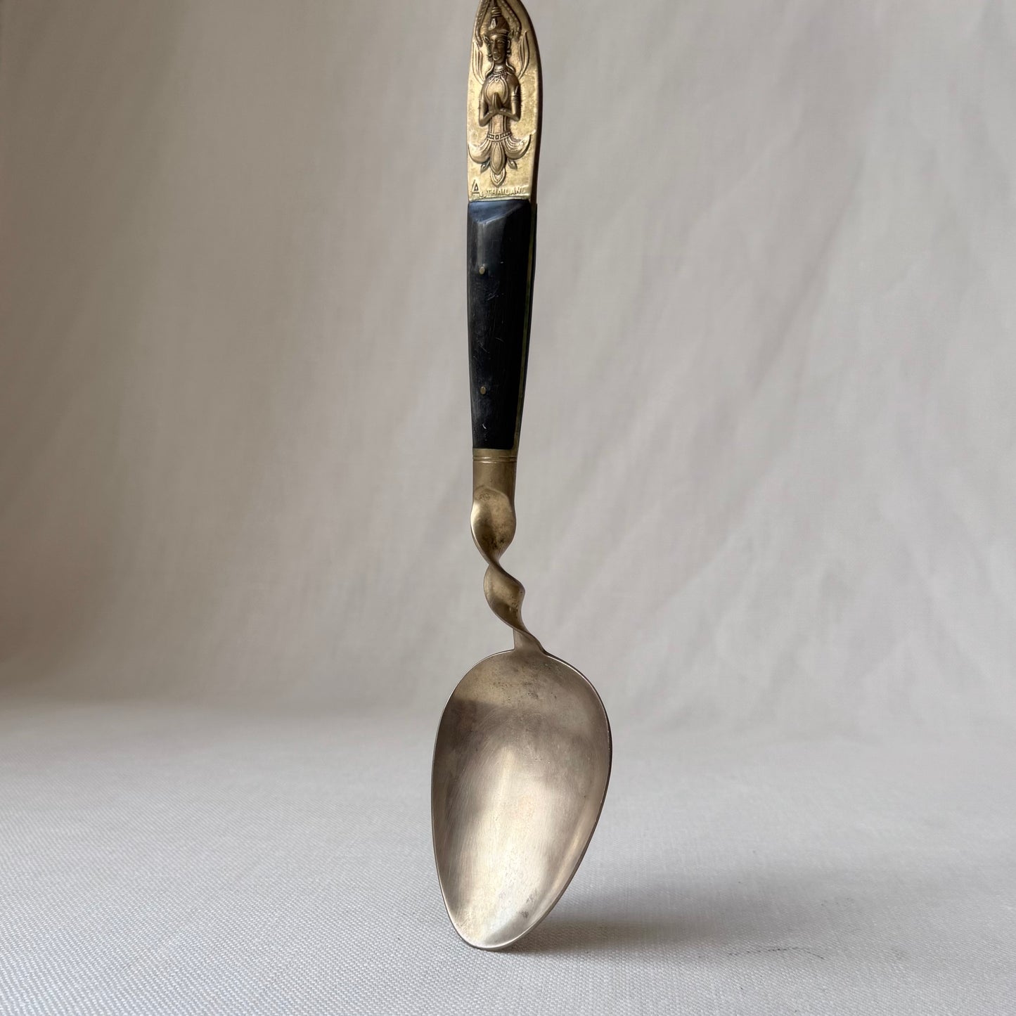 1960's Siam Thailand Brass Salad Servers