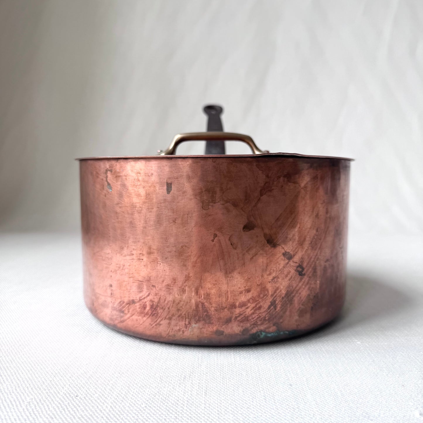Antique French Copper Sauce Pan & Lid