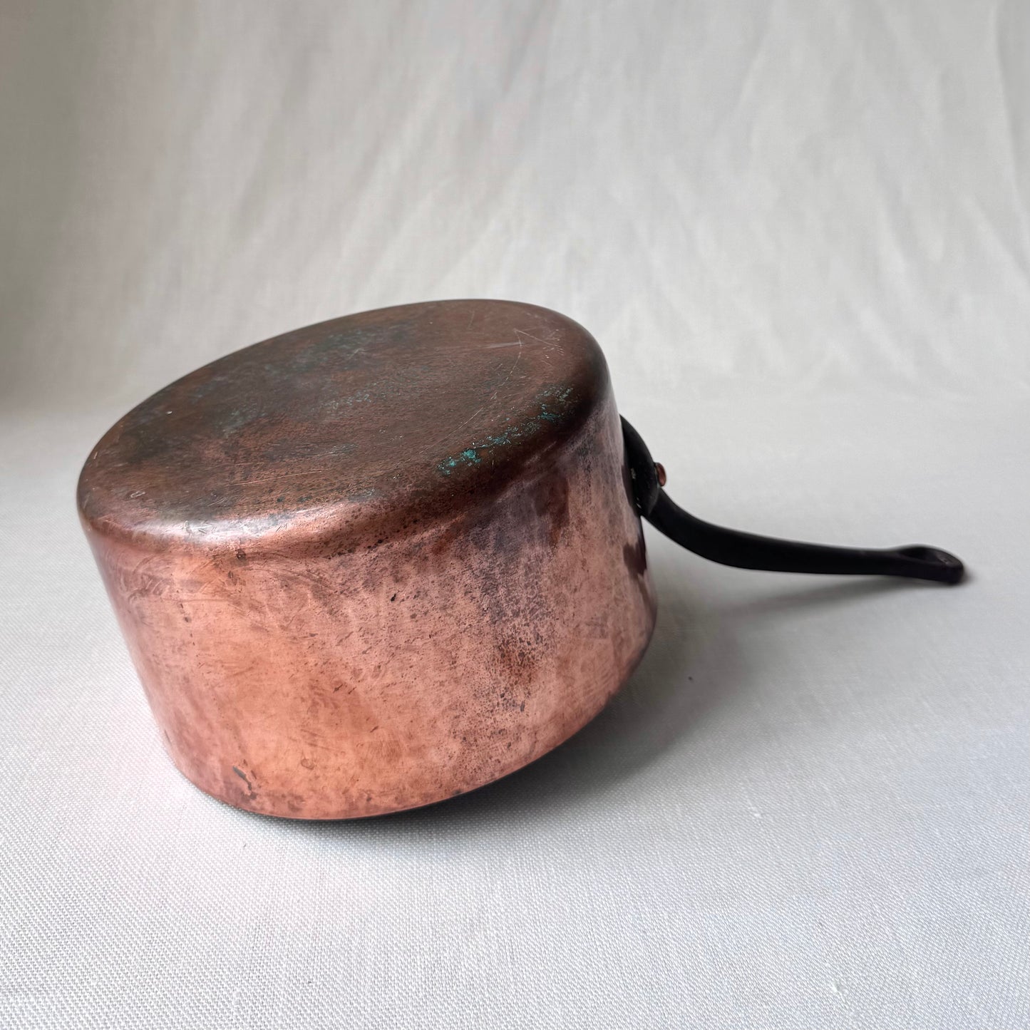 Antique French Copper Sauce Pan & Lid