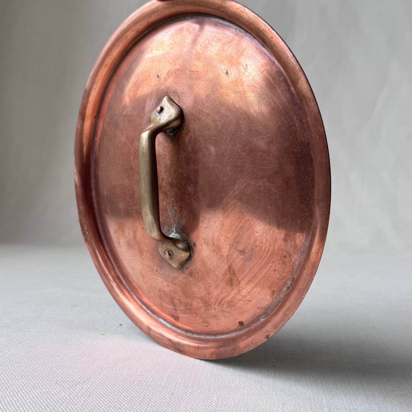 Antique French Copper Sauce Pan & Lid