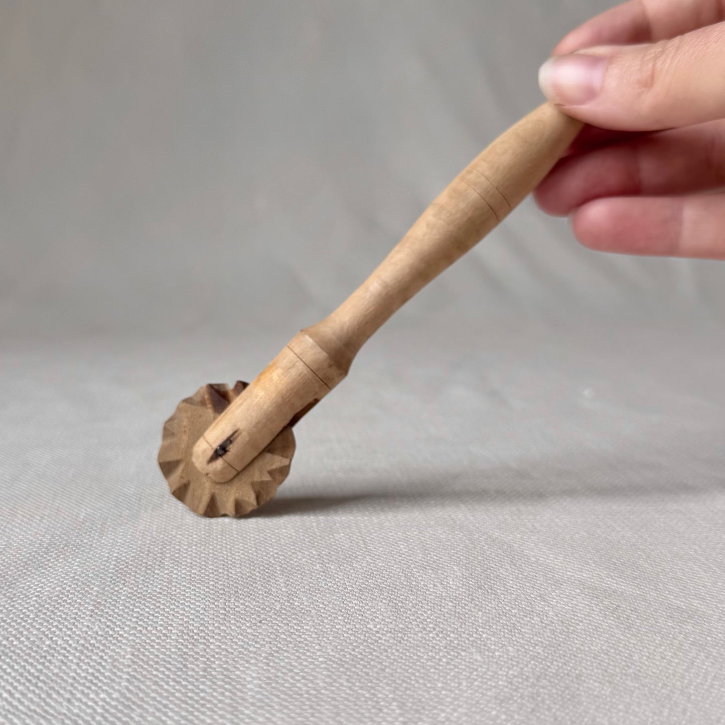 Hand Carved Wooden Dough Cutter
