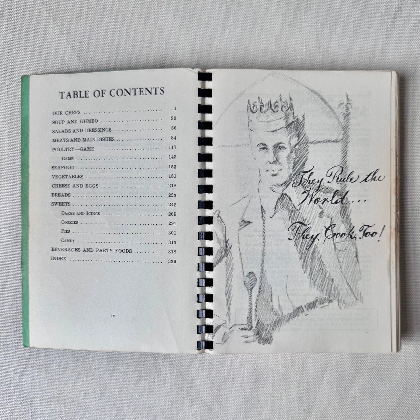1st Edition 'C'est Si Bon' Green Spiral Bound Cookbook
