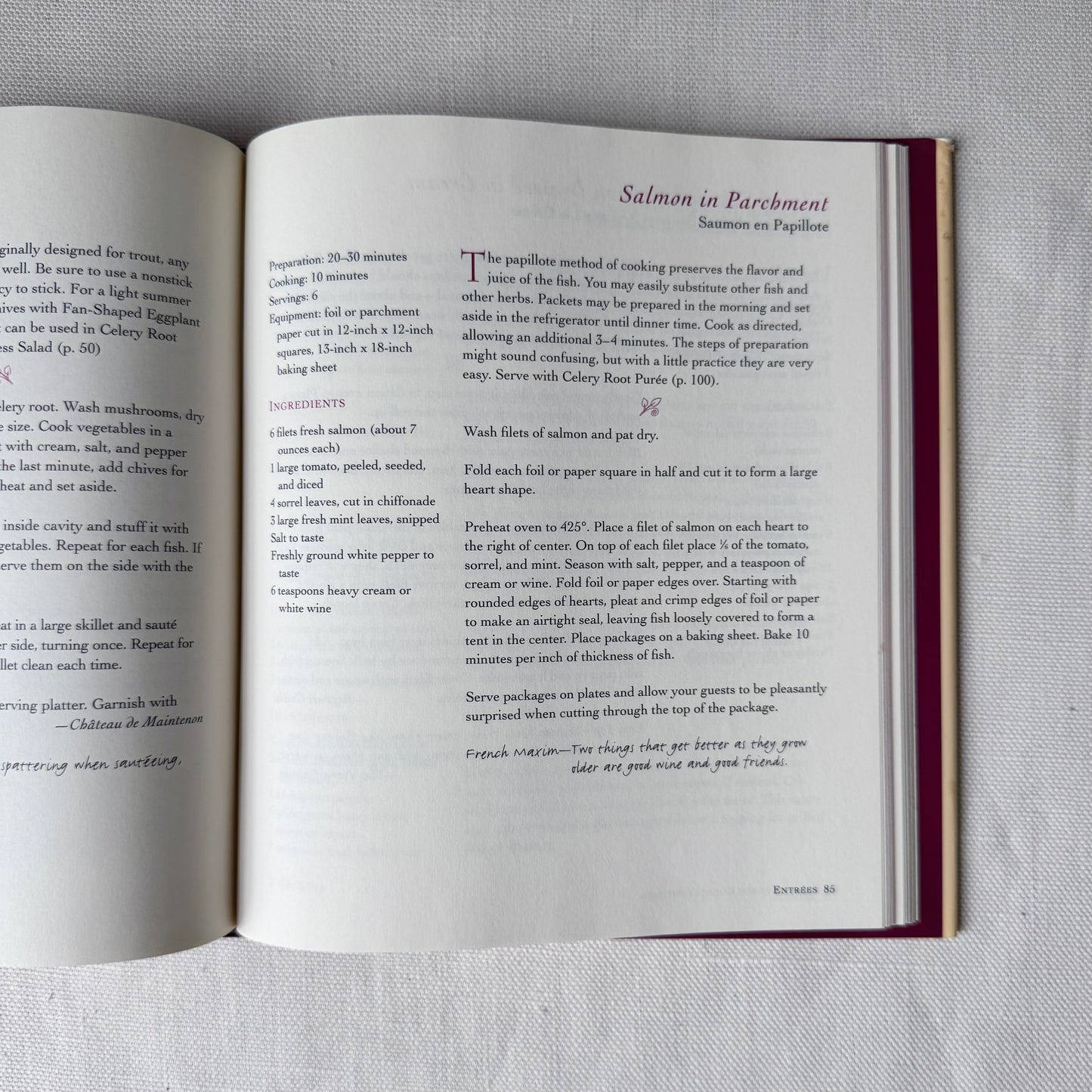 Vintage 'From A French Country Kitchen' La Madeleine Cookbook