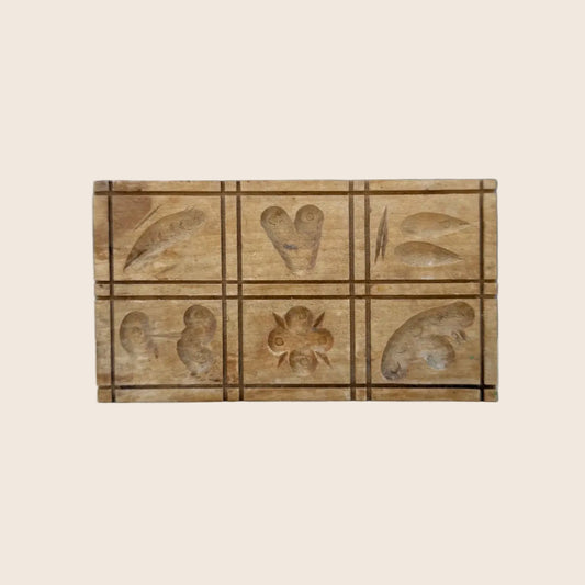 Homemade Wooden Carved Cookie Press