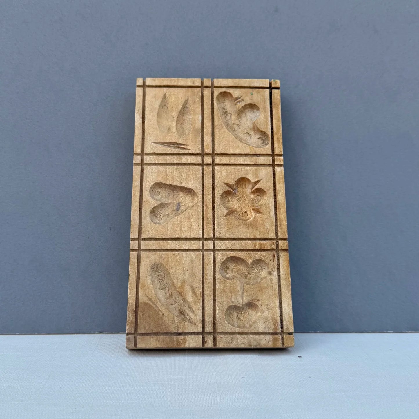 Homemade Wooden Carved Cookie Press