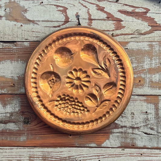 Vintage Fruit & Flower Copper Mold