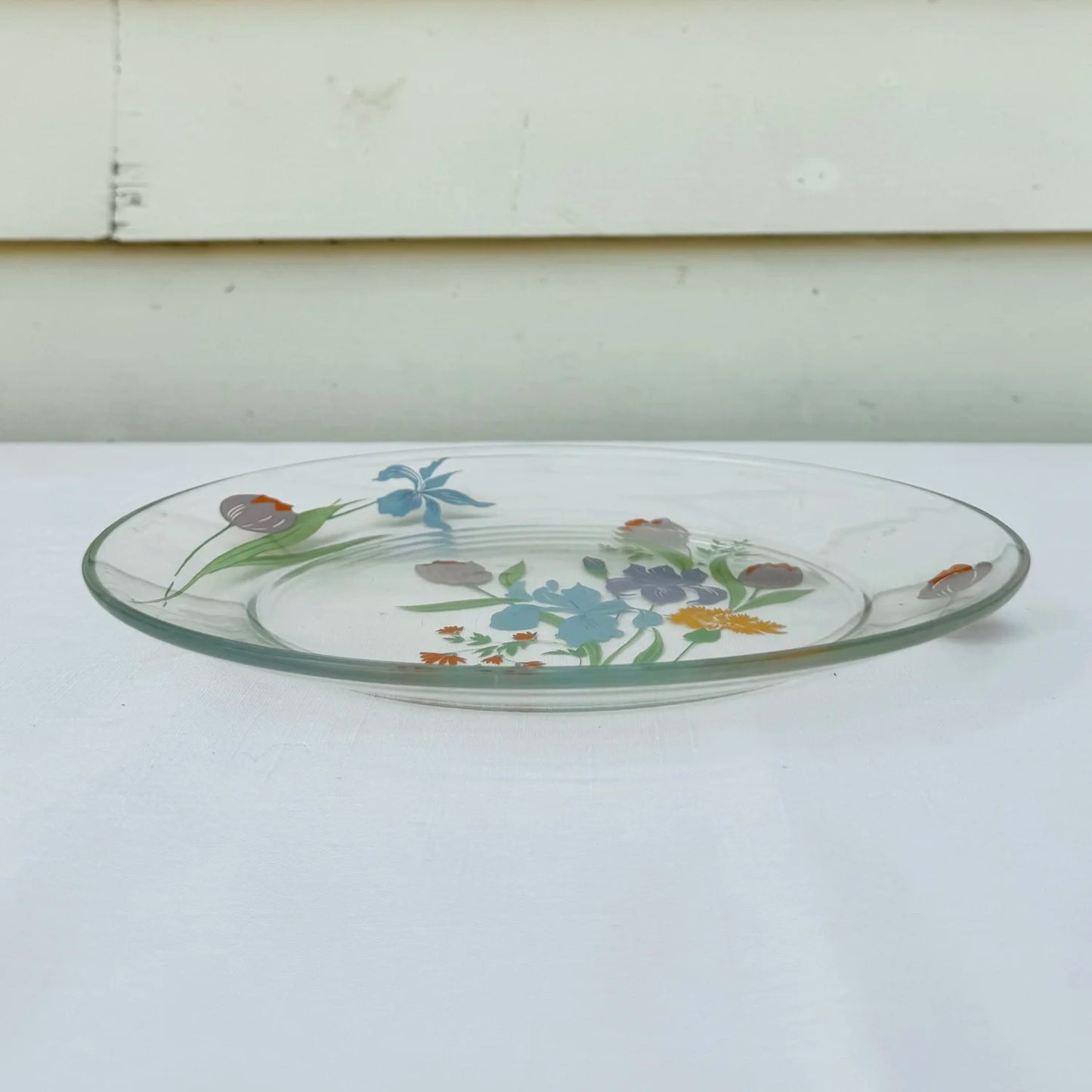 1970's 'Dorothy Thorpe' Floral Glass Plate