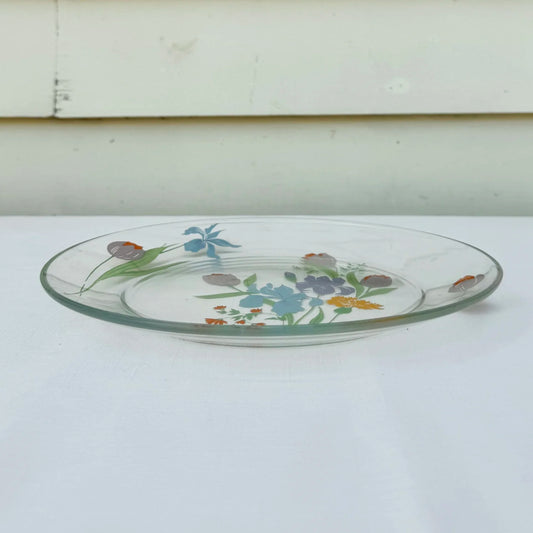 1970's 'Dorothy Thorpe' Floral Glass Plate