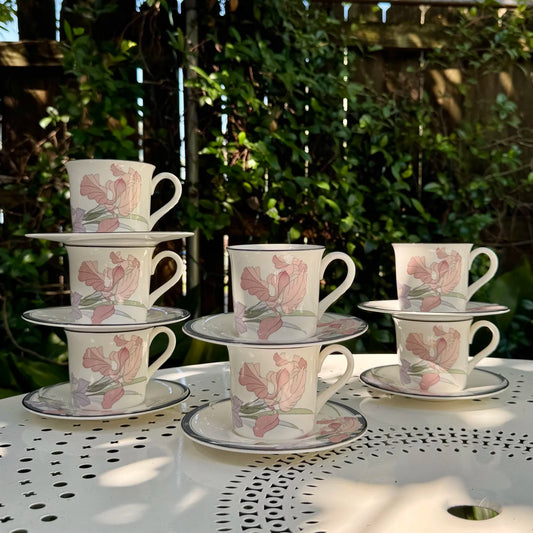 1980's 'Noritake' Cafe du Soir Cup & Saucer Set
