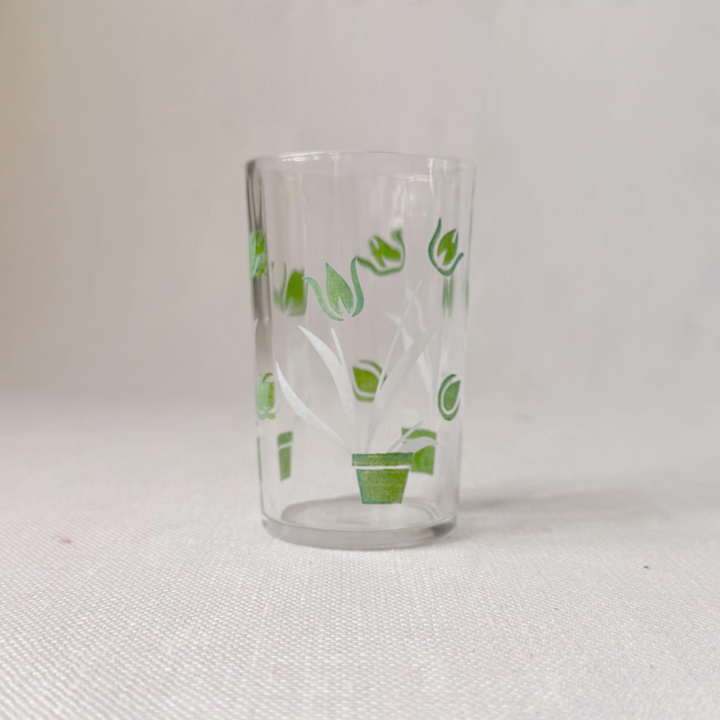 1940's Hazel Atlas 'Swanky Swig' Flower Juice Glasses