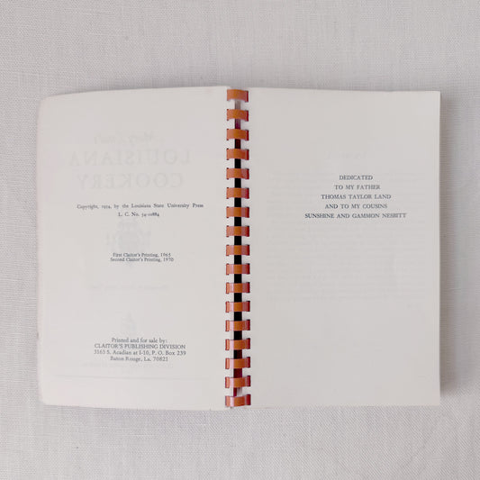 1970's ‘Louisiana Cookery’ by Mary Land 2nd Edition
