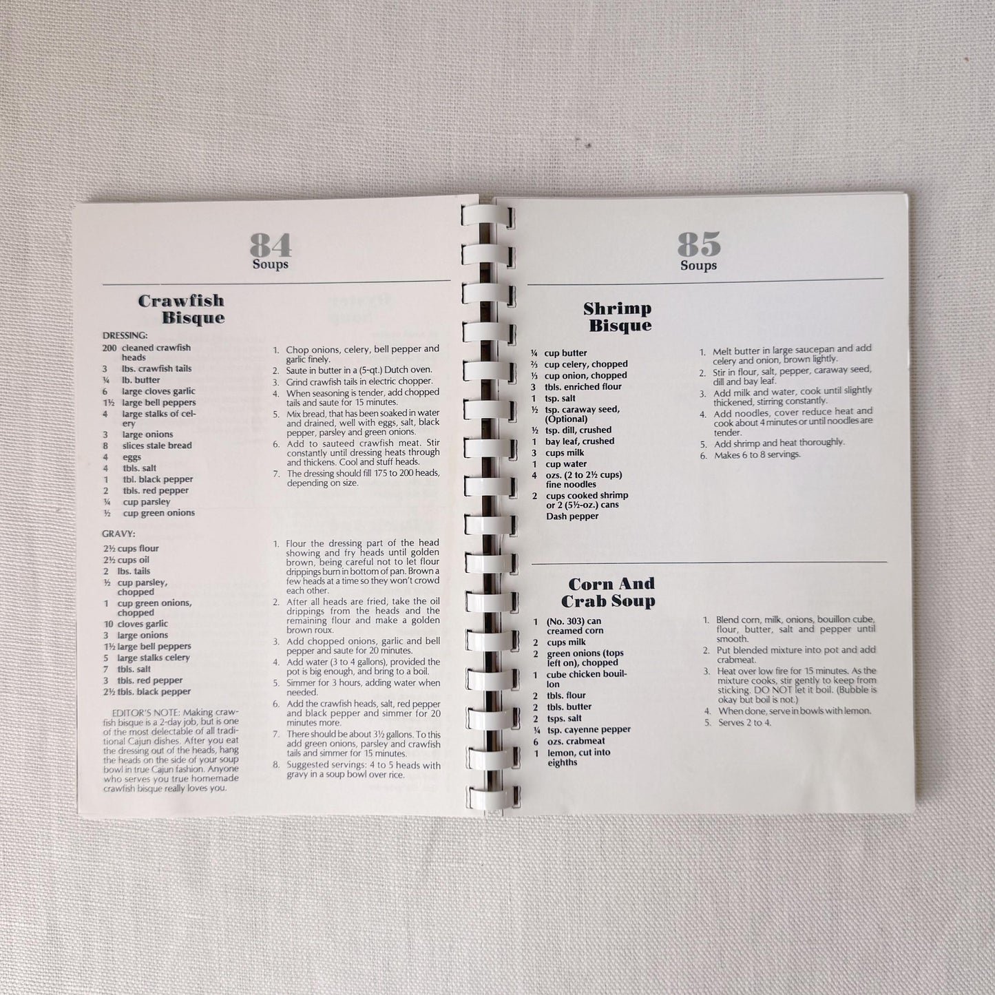 1980's 'Louisiana Largesse' Cookbook