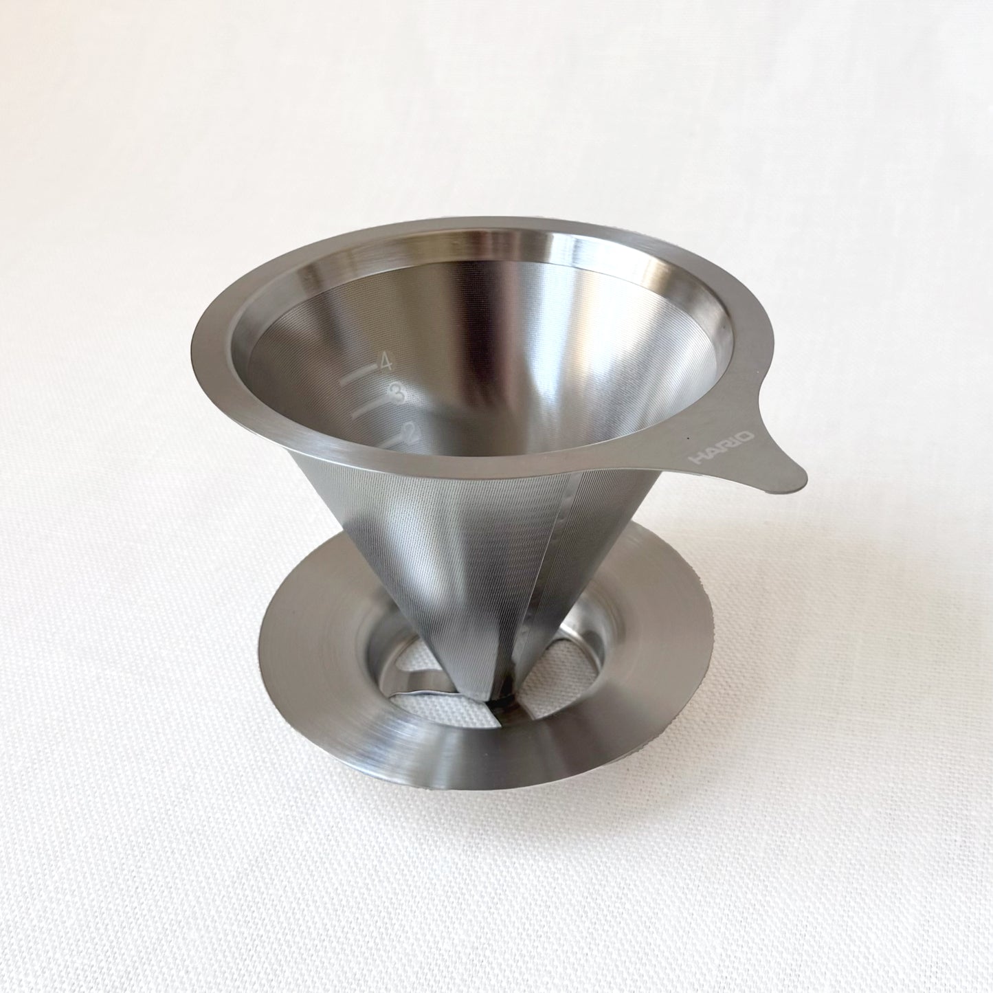 Double Mesh Metal Dripper Silver