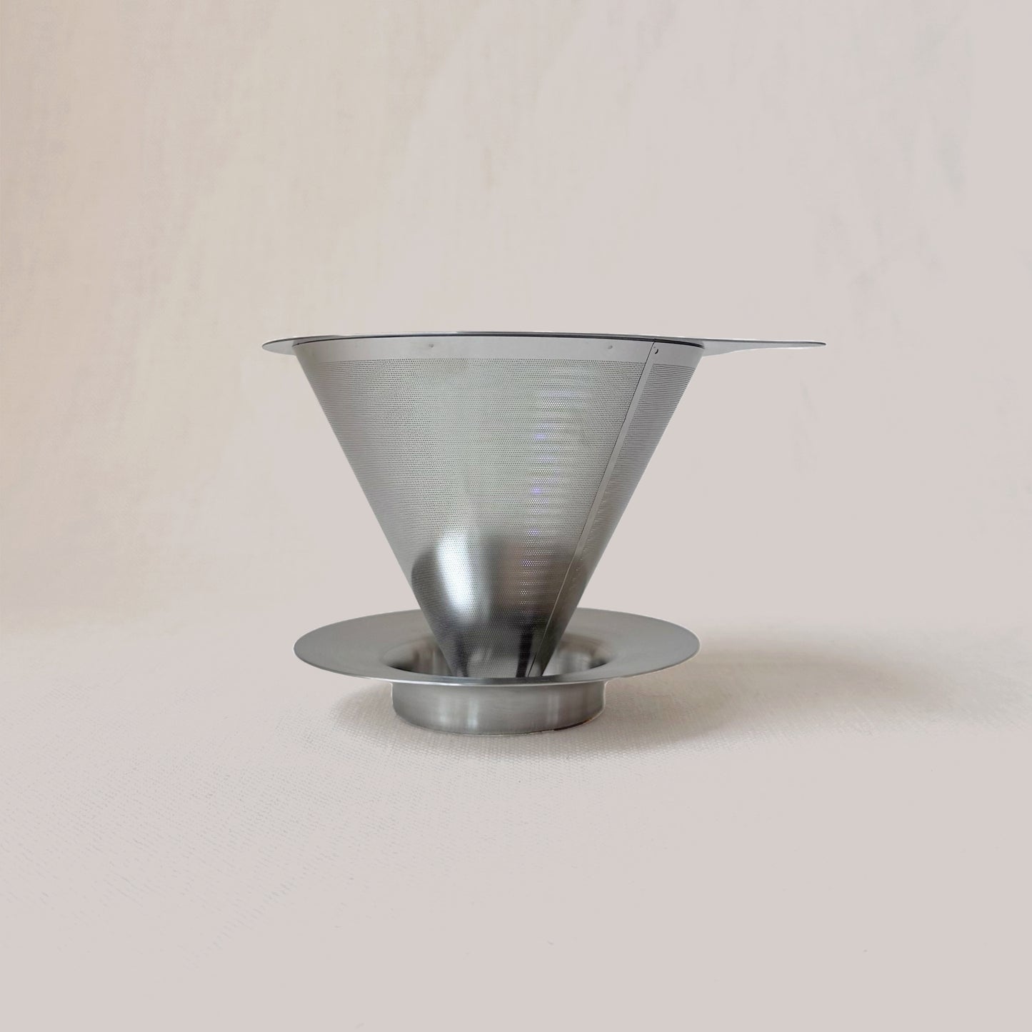 New Double Mesh Metal Dripper Silver