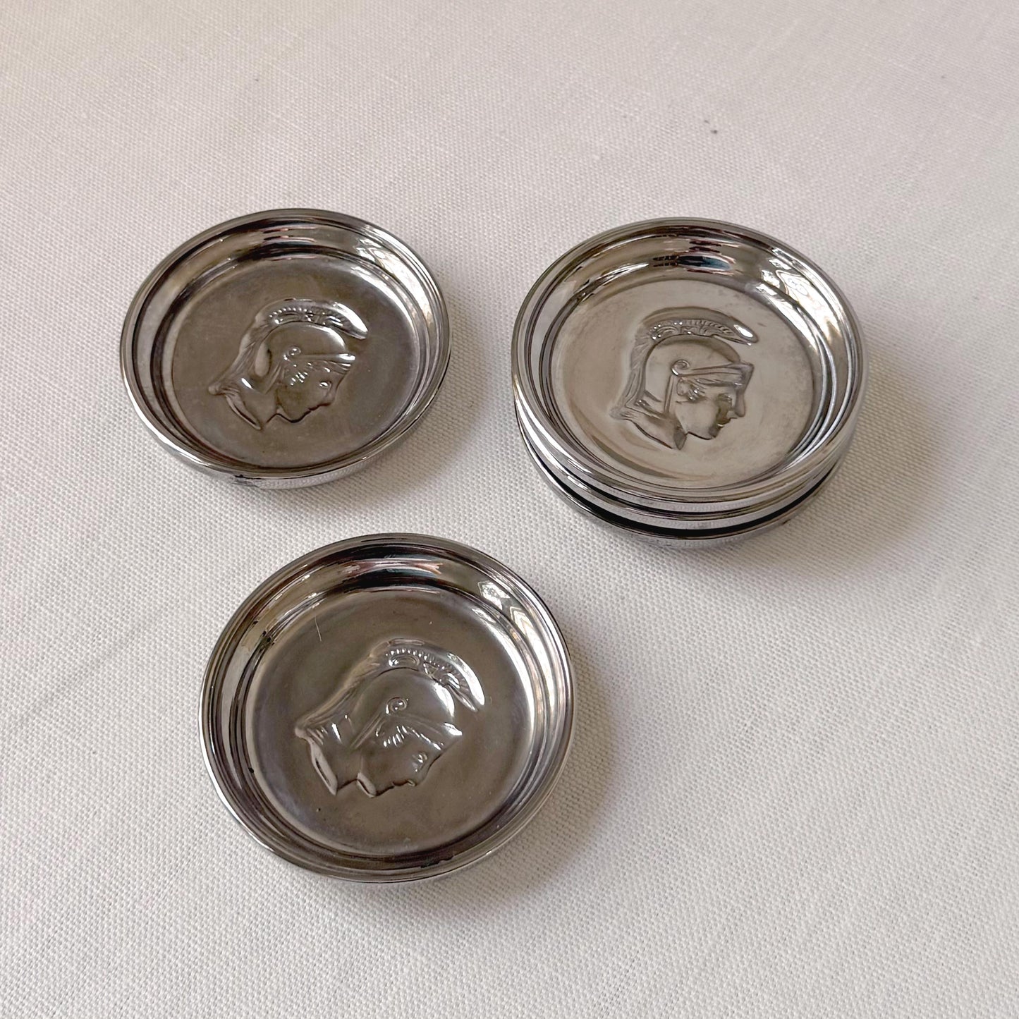 1960's Lusterware Roman Centurion Coasters Set