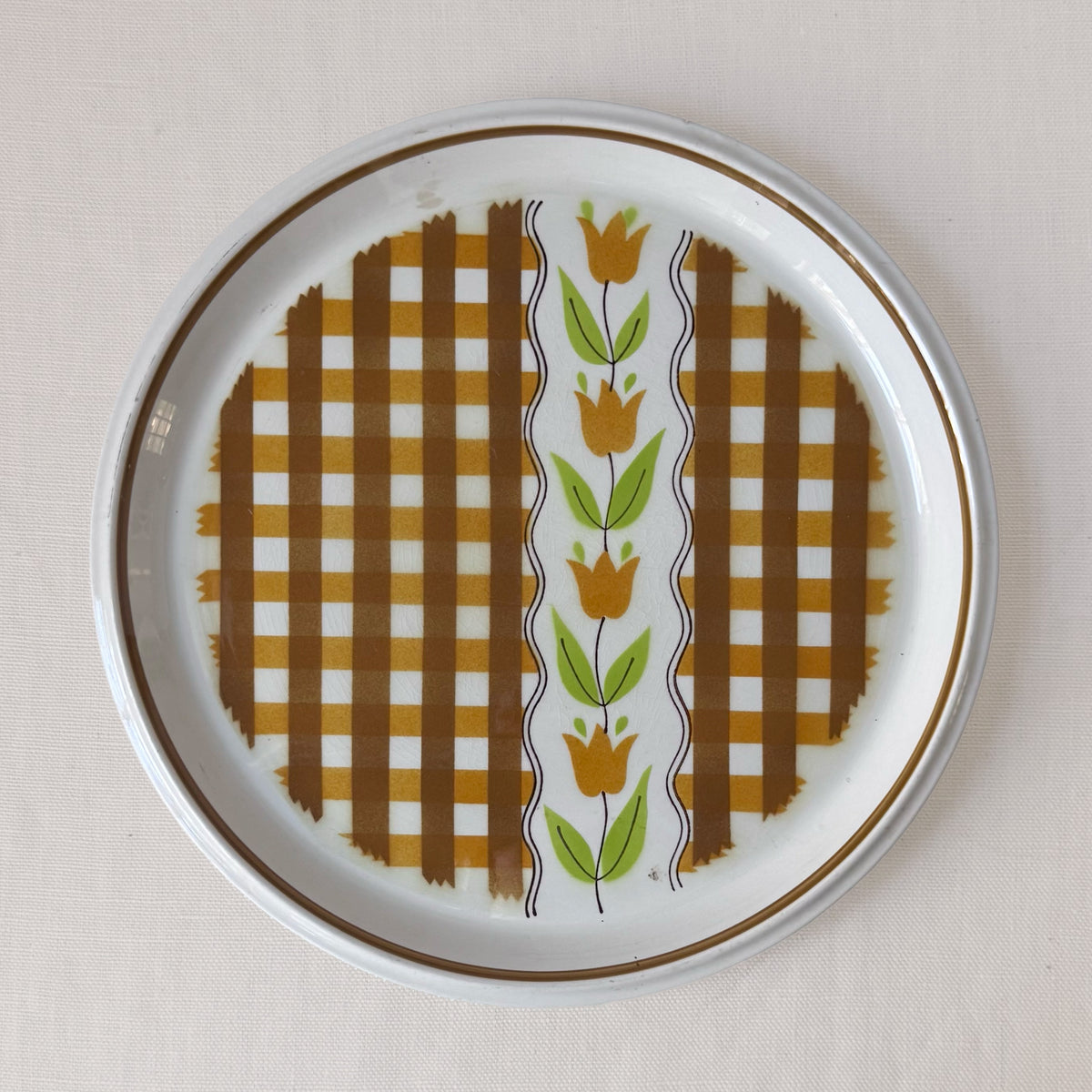 1970's 'Country Gingham' Serving Plate