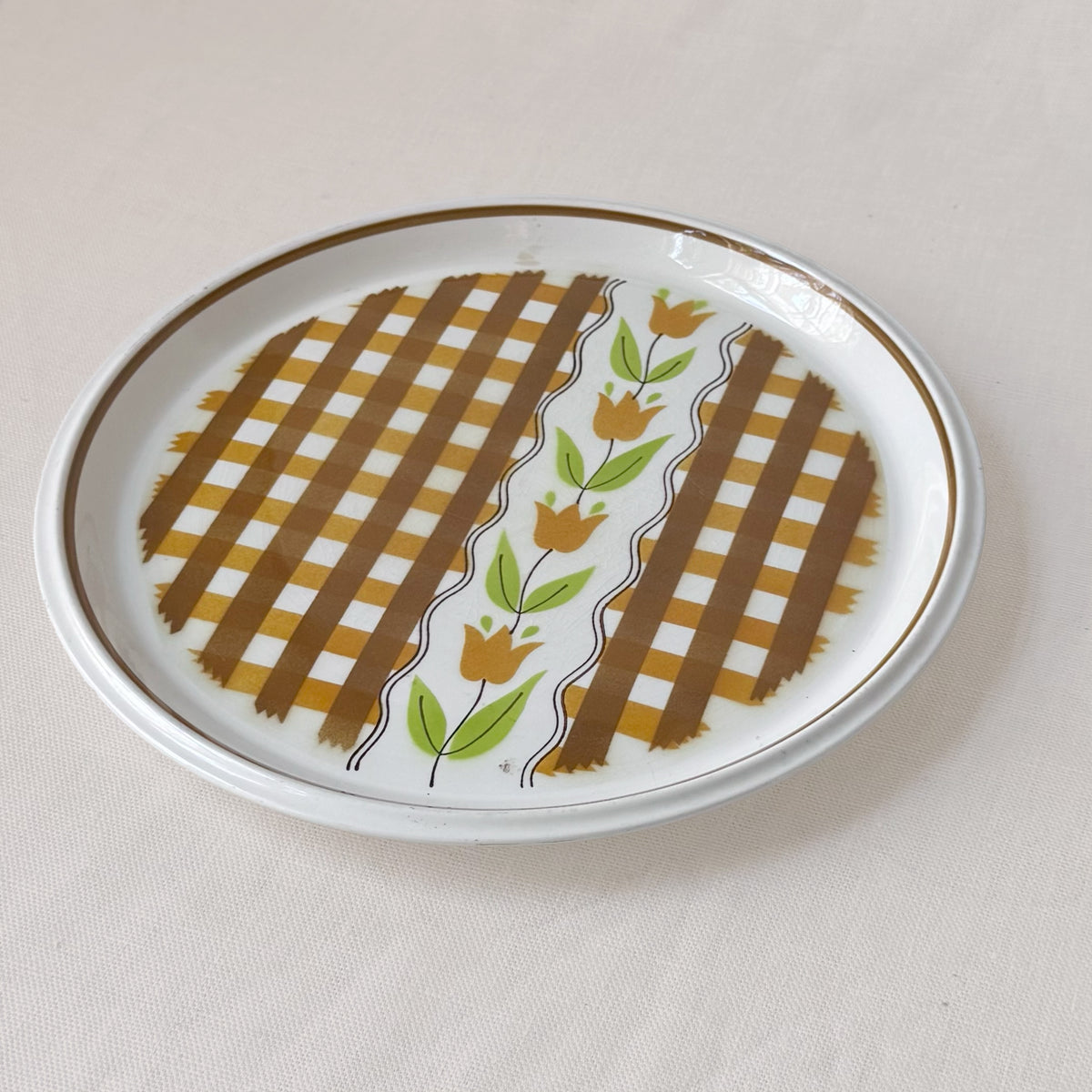 1970's 'Country Gingham' Serving Plate