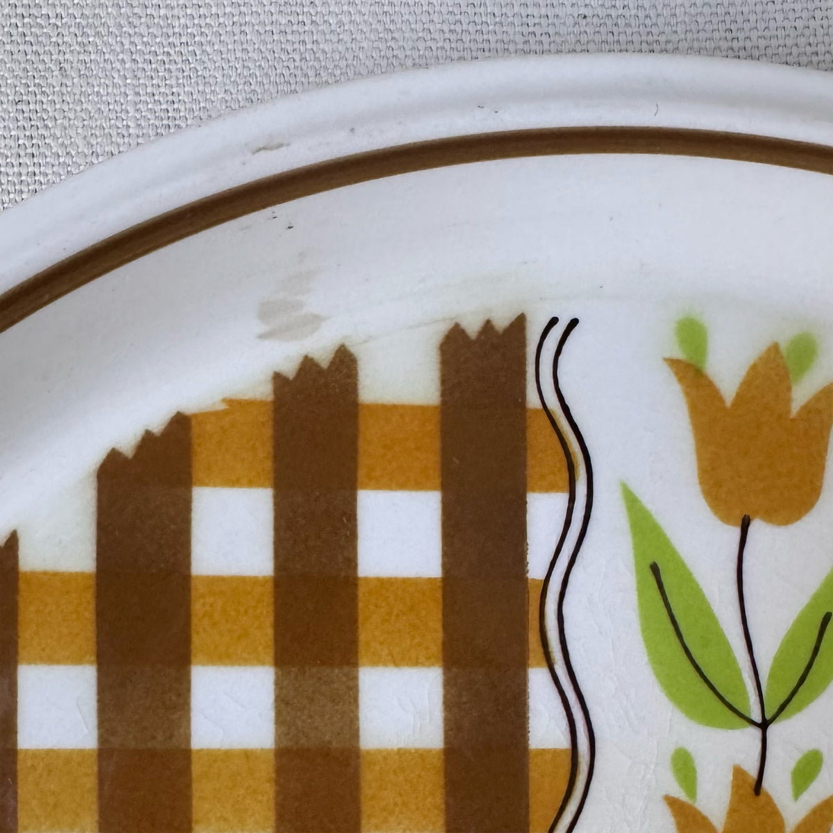 1970's 'Country Gingham' Serving Plate