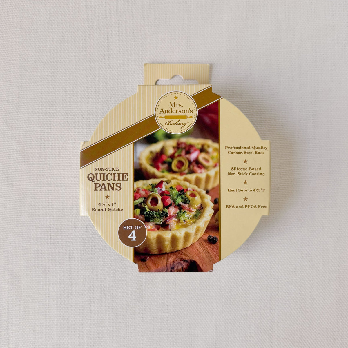 New Mini Quiche/Tart Pan Set of 4