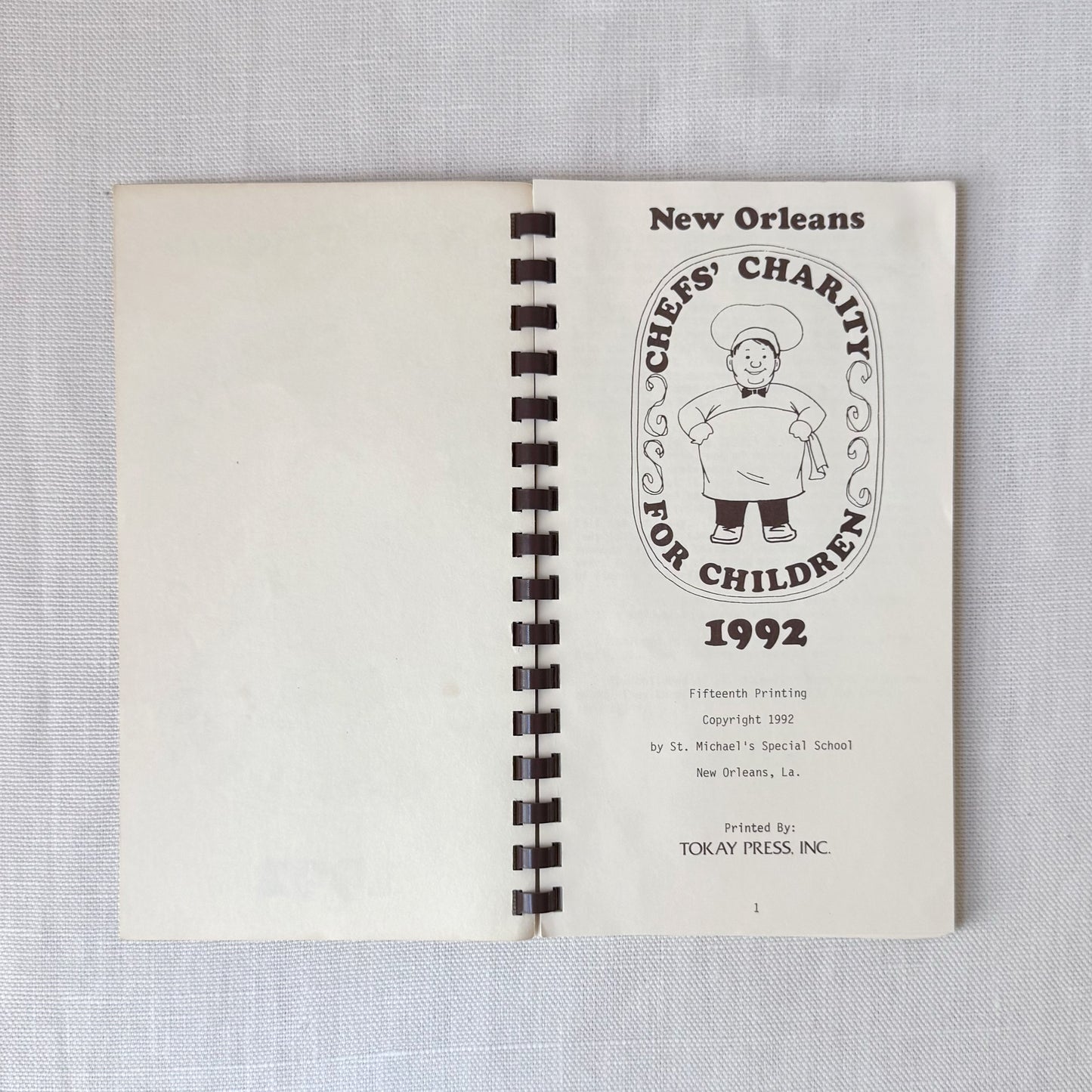 1992 'New Orleans Charity For Children' Cookbook