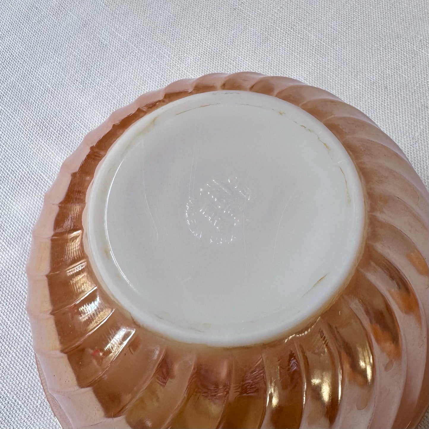 MCM Fire King 'Peach Luster Swirl' Bowl Set