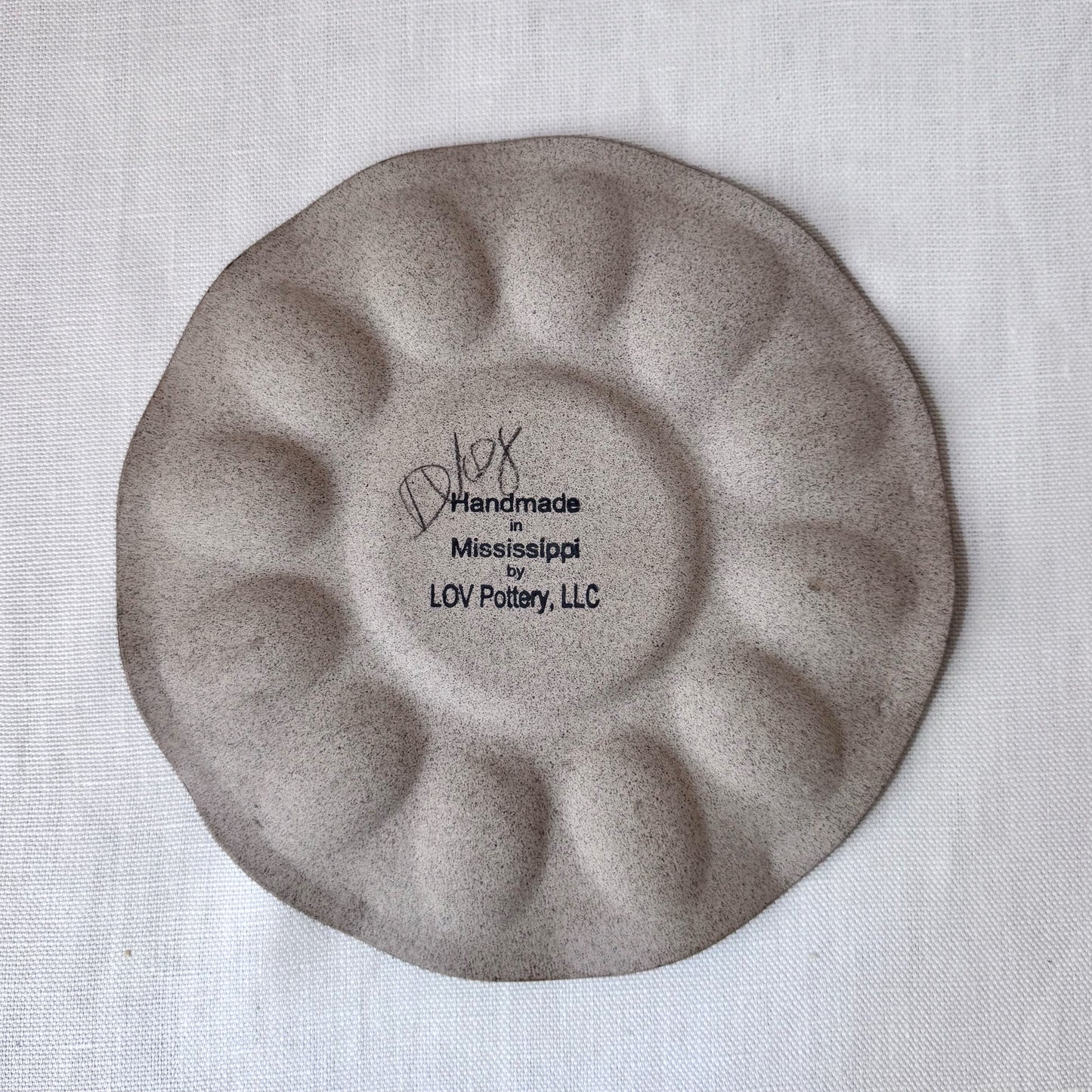 Handmade Pottery Deviled Egg Platter