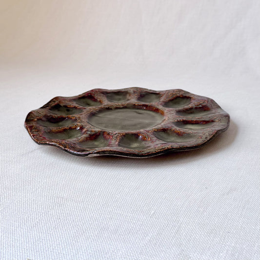 Handmade Pottery Deviled Egg Platter