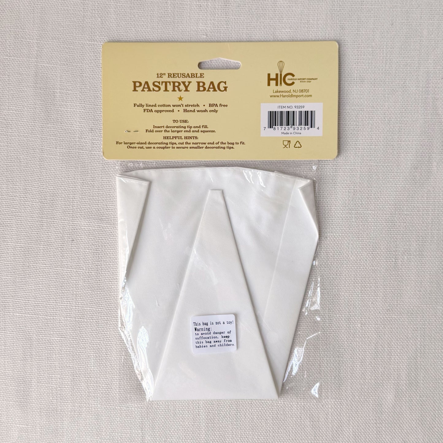 New Pastry Bag 12"