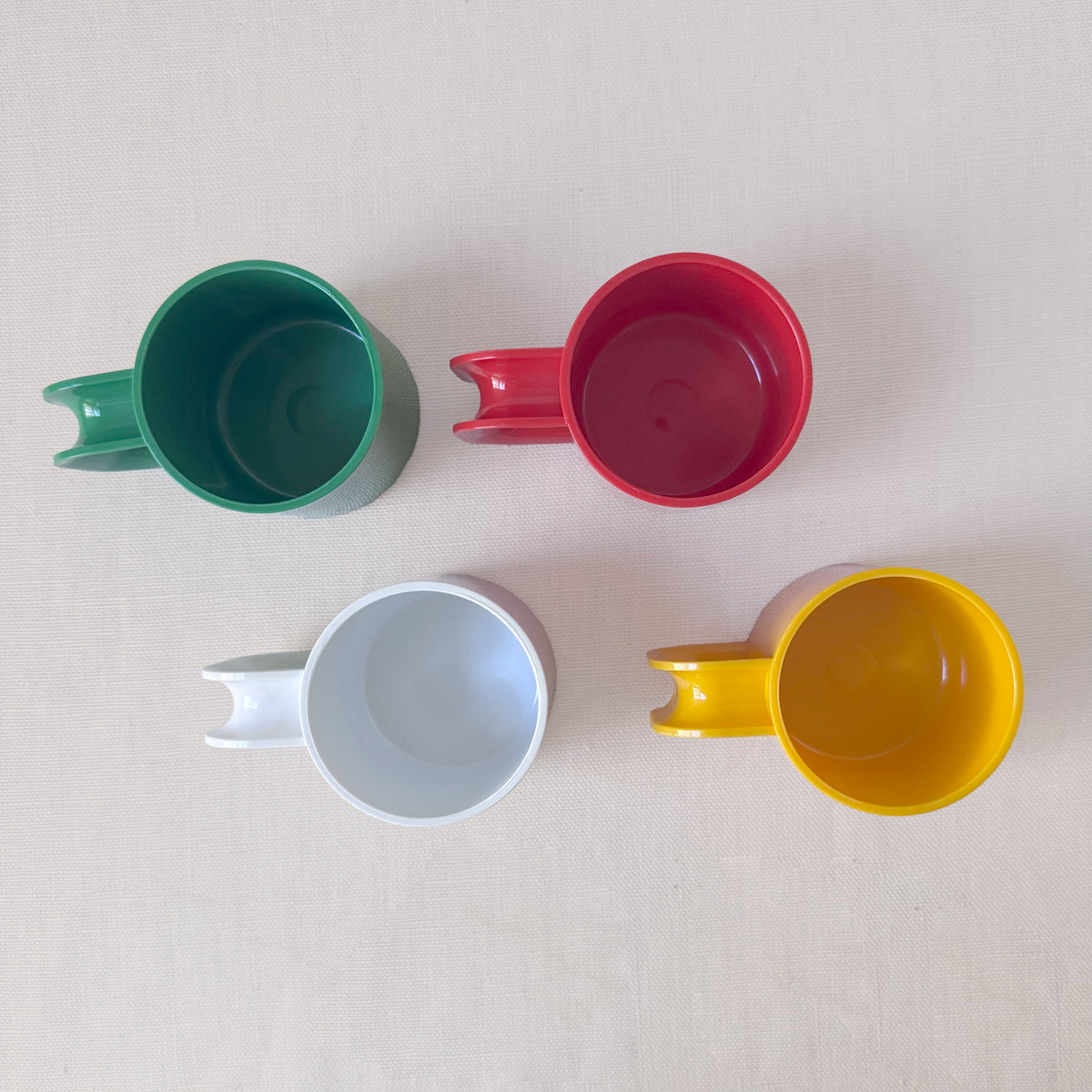 1970's Colorful Stacking Mug Set
