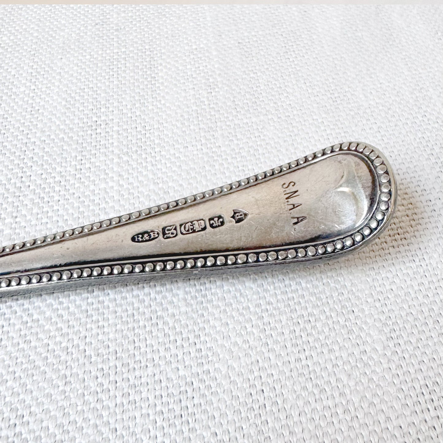 'Old English Bead' Silver Plate Serving Spoons