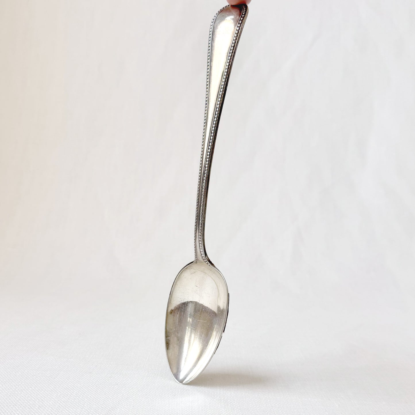 'Old English Bead' Silver Plate Serving Spoons