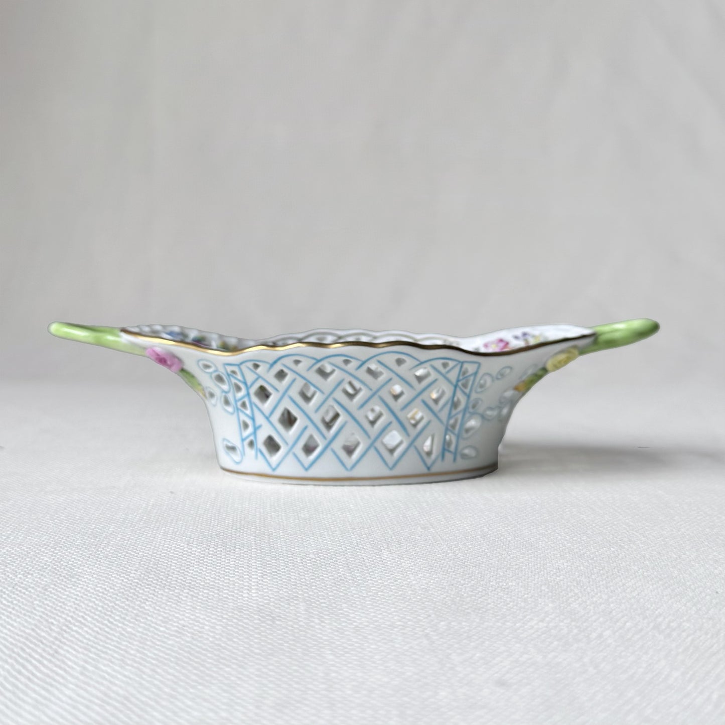 Antique 'Queen Victoria' Open Basket Porcelain