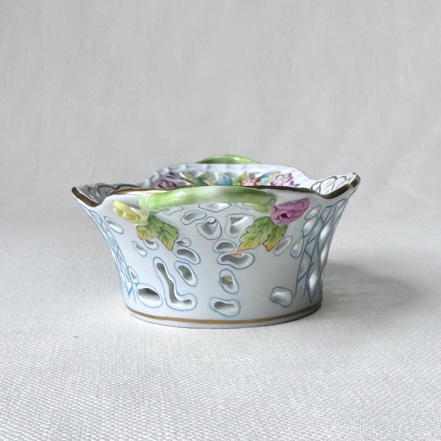 Antique 'Queen Victoria' Open Basket Porcelain