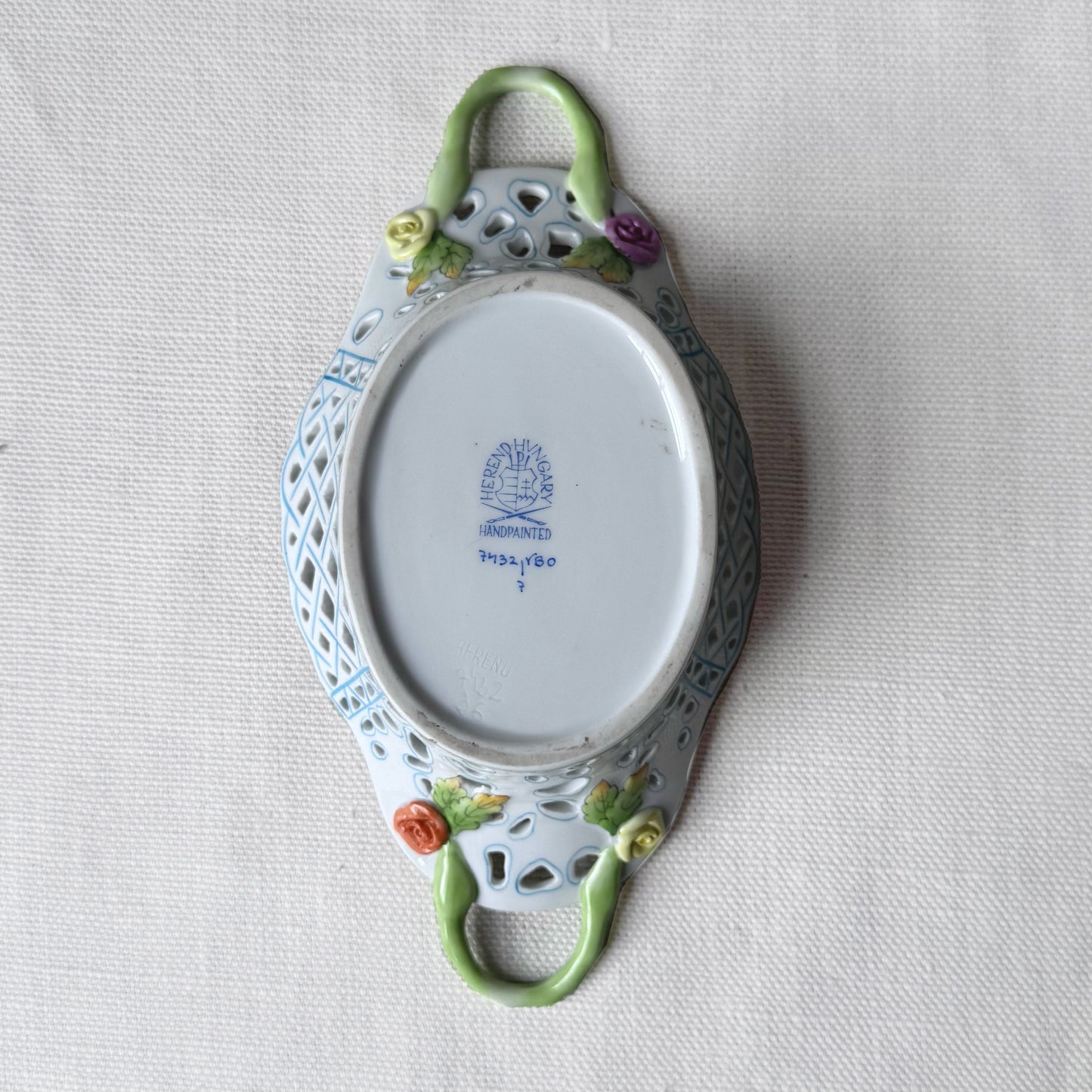 Antique 'Queen Victoria' Open Basket Porcelain