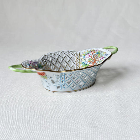 Antique 'Queen Victoria' Open Basket Porcelain