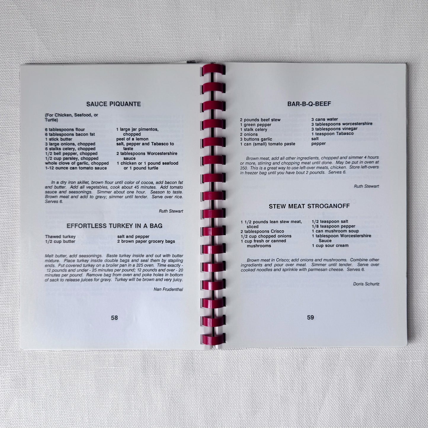 1980's 'Reflections on the Tchefuncta' Vintage Cookbook