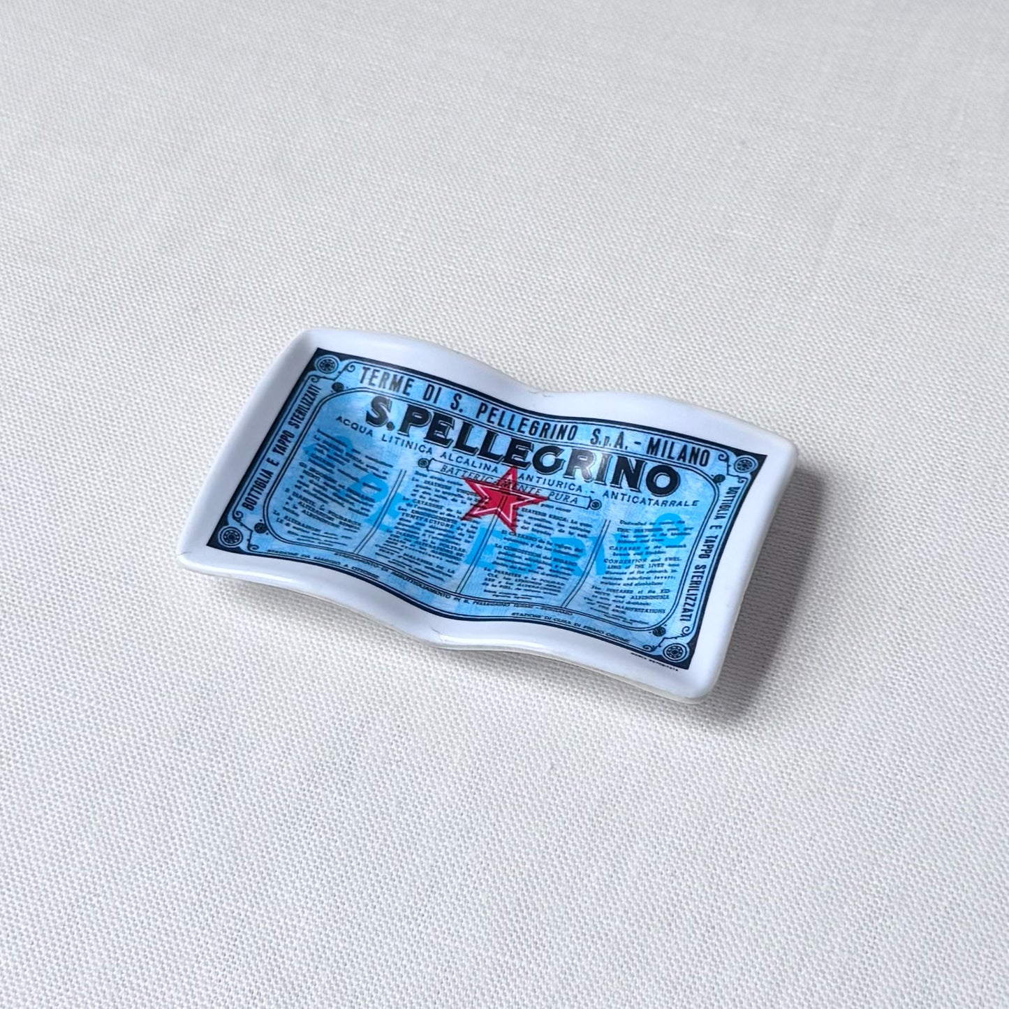1969 'San Pellegrino' Wavy Melamine Ashtray