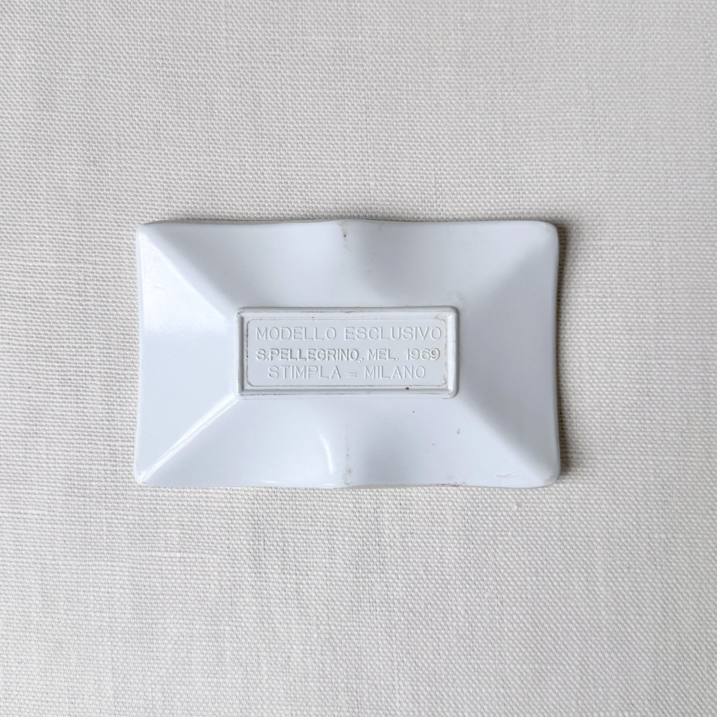 1969 'San Pellegrino' Wavy Melamine Ashtray