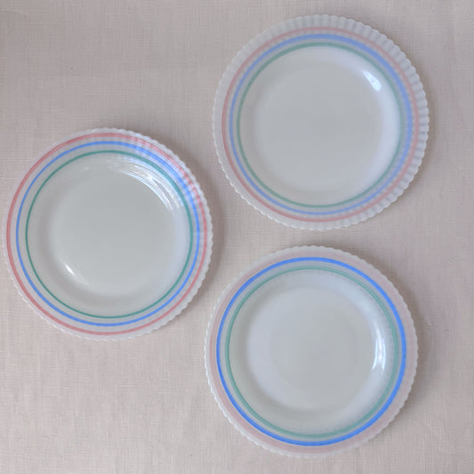 1930's Milk Glass Scalloped Plates