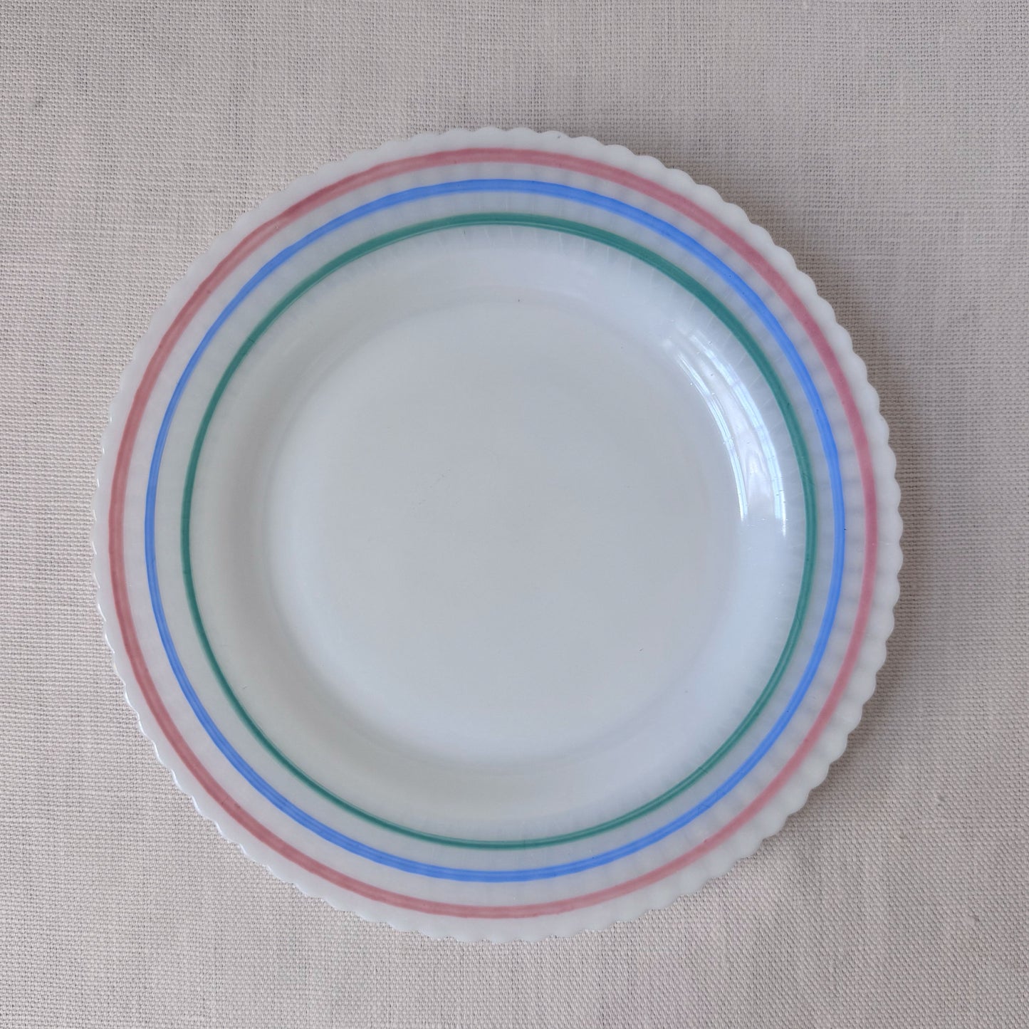 1930's Milk Glass Scalloped Plates
