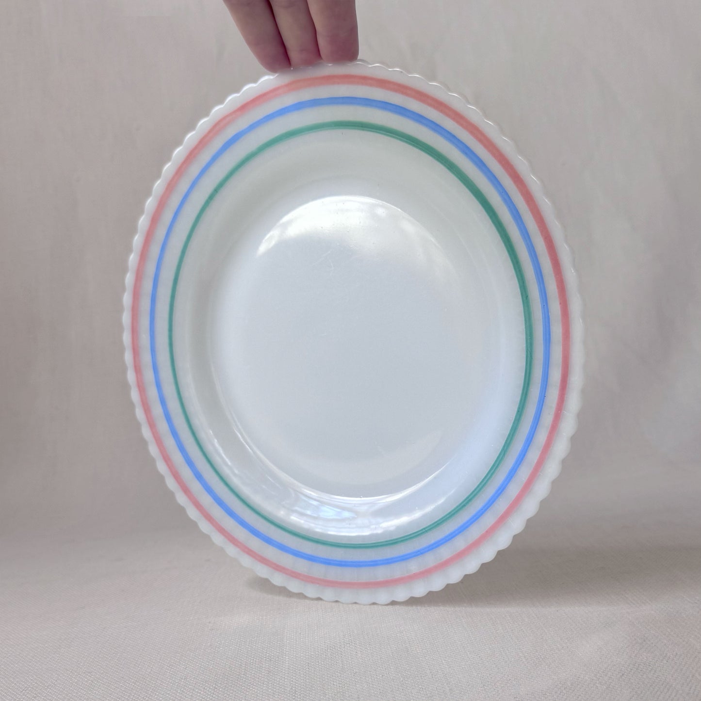 1930's Milk Glass Scalloped Plates